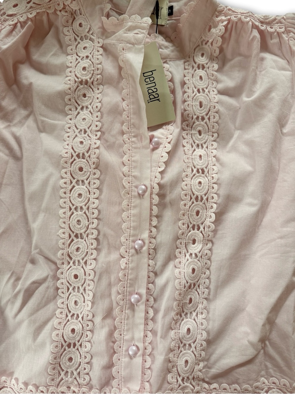 Benaar LA Delicate Pink Lace-Panel Mini Dress - Picture 5 of 5